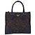 PRADA Borsa a Mano Cotone Pelle Viola Argento Auth 174534 Porpora - vista 13