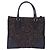 PRADA Borsa a Mano Cotone Pelle Viola Argento Auth 174534 Porpora - vista 2