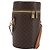 Céline Bolso de Hombro de Lona Macadam CELINE en Cuero PVC Marrón Dorado Auth LNZ654A Castaño
