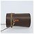 Céline Bolso de Hombro de Lona Macadam CELINE en Cuero PVC Marrón Dorado Auth LNZ654A Castaño - vista 4