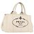 PRADA Canapa MM Borsa a Mano Denim Bianco Oro Auth BSZ344 D'oro