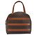 Céline Borsa a mano in tela Macadam CELINE in pelle PVC marrone oro Auth 170069 D'oro - vista 13