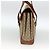 Céline Borsa a mano in tela Macadam CELINE PVC beige oro Auth ka3048 D'oro - vista 4