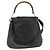 Borsa a Spalla in Pelle Gucci Bamboo 2way Nera Oro 001 1577 Auth ep13782 Nero D'oro
