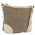 Borsa a Spalla PRADA in Tela Pelle Beige Oro Auth 174479 D'oro