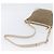 Borsa a Spalla PRADA in Tela Pelle Beige Oro Auth 174479 D'oro - vista 8
