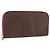 ETRO Cartera Larga Paisley de Cuero PVC Burdeos Auth am10960V