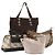 Borsa Burberry Nova Check Blue Label in tela e suede 4 pezzi marrone beige Auth fm5239