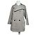 Vintage Issey Miyake Wool Coat Abstract White M Grey