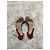 Giuseppe Zanotti Sandalen aus weißem Lackleder mit rotem Python-Absatz - Ansicht 5