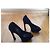 Décolleté Saint Laurent in suede nero con punta aperta - vista 3