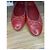 Ballerine Chanel in pelle caviar rossa Rosso - vista 3
