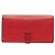 Cartera larga de cuero Soufflet Béarn de Hermès Roja - vista 3