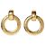Chanel Orecchini a cerchio dorati con clip D'oro