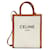 Céline Borsa a mano cabas verticale piccola Celine Bianco sporco Cammello