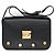 Borsa a spalla in pelle da donna Salvatore Ferragamo Icon Studs DQ-21 7187 Nero
