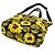Borsa a spalla e tote Prada TESSUTO con stampa floreale Nero Giallo - vista 2