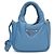 Bolsa de mão/ombro em couro nappa acolchoado 1BA359 para mulheres da Prada Azul