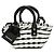 Borsa in pelle Balenciaga Bistro XXS Nero Bianco