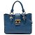 Bolsa Madras em couro de cabra azul Miu Miu