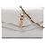 Saint Laurent White Leather Monogram Sulpice Chain Wallet