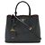 Prada Leder Doppel-Tote-Bag Schwarz