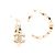 Orecchini a cerchio Chanel Coco Mark in oro con strass D'oro Metallico