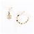 Orecchini a cerchio Chanel Coco Mark in oro con strass D'oro Metallico - vista 3