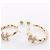 Orecchini a cerchio Chanel Coco Mark in oro con strass D'oro Metallico - vista 4
