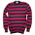 Saint Laurent Wollpullover Rot Blau