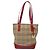 Bolsa Tote em lona e couro com estampa Nova Check da Burberry Vermelho