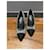 Décolleté con punta glitter Chanel Nero Silver hardware  - vista 12