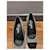 Décolleté con punta glitter Chanel Nero Silver hardware  - vista 13