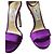 Sandali con tacco Jimmy Choo viola in satin Porpora