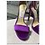 Sandali con tacco Jimmy Choo viola in satin Porpora - vista 4