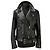 Autre Marque ACNE STUDIOS Bikerjacke aus schwarzem Lammleder
