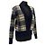 Saint Laurent Cardigan aus Wolle mit Karomuster marineblau