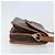 Céline Borsa a Spalla in Tela Macadam CELINE in Pelle PVC Marrone Oro Auth ka3071 D'oro - vista 3