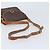 Céline Borsa a Spalla in Tela Macadam CELINE in Pelle PVC Marrone Oro Auth ka3071 D'oro - vista 7