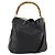 Borsa a mano in pelle Gucci Bamboo 2 in 1 Nero Oro Auth 172300 D'oro