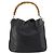 Borsa a mano in pelle Gucci Bamboo 2 in 1 Nero Oro Auth 172300 D'oro - vista 13