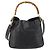 Borsa a mano in pelle Gucci Bamboo 2 in 1 Nero Oro Auth 172300 D'oro - vista 2