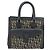 Borsa a mano in tela Trotter Christian Dior nera argento Auth BSZ335 Nero - vista 13