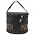 Borsa a Mano FENDI Nylon Nero Oro Auth 174605 D'oro - vista 2