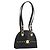 Borsa Tote Sunburst in pelle nera e oro Gianni Versace Auth am10821A Preto Dourado