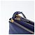 Céline Borsa a Spalla CELINE Trio in Pelle Blu Oro Auth ARZ364 D'oro - vista 10