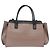 Bulgari Borsa a mano BVLGARI in pelle 2 vie grigia oro Auth hk3528 Marrone D'oro - vista 2
