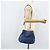 Borsa a mano Miu Miu in pelle 2 in 1 blu oro Auth BA10954A D'oro - vista 26