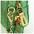 Borsa a Spalla con Catena Prada in Tela Verde Oro Auth LNZ744V D'oro - vista 20