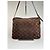 Céline Vintage Celine Paris Triomphe Monogramm Wildleder Schultertasche Braun - Ansicht 2